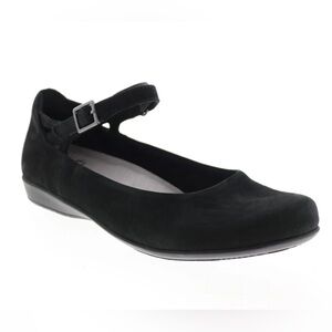 Earth Black Mary Jane Flat with Ankle Strap